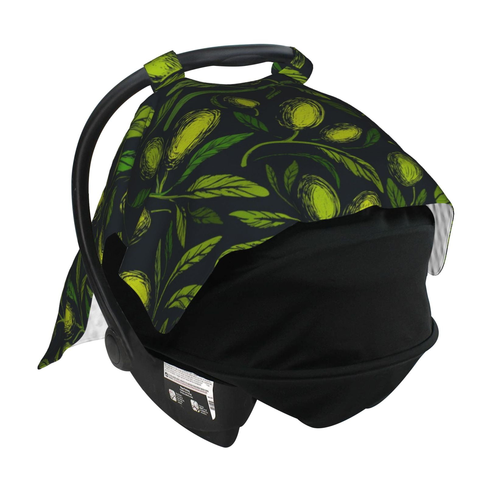 Car Seat Cover Baby - Green Branch Olive Breathable Infant Car Seat Cover for Baby Carseat, Lightweight Comfort Baby Essentials Must Haves Newborn Stuff for Girl Boy