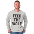 thumbnail image 6 of Feed The Wolf Sarcastic Hangry Gym Long Sleeve TShirt Men Women Brisco Brands M, 6 of 6