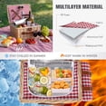 thumbnail image 4 of Cesta de pícnic HappyPicnic para 2 personas con manta impermeable roja, 4 of 9