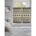 thumbnail image 3 of Black Khaki Boho Living Room Curtains 2 Panel, Vintage Ethnic Tribe Abstract Art Retro Cafe Window Treatment, Farmhouse Bedroom Bathroom Kitchen Curtains Drapes 104"x45", 3 of 6