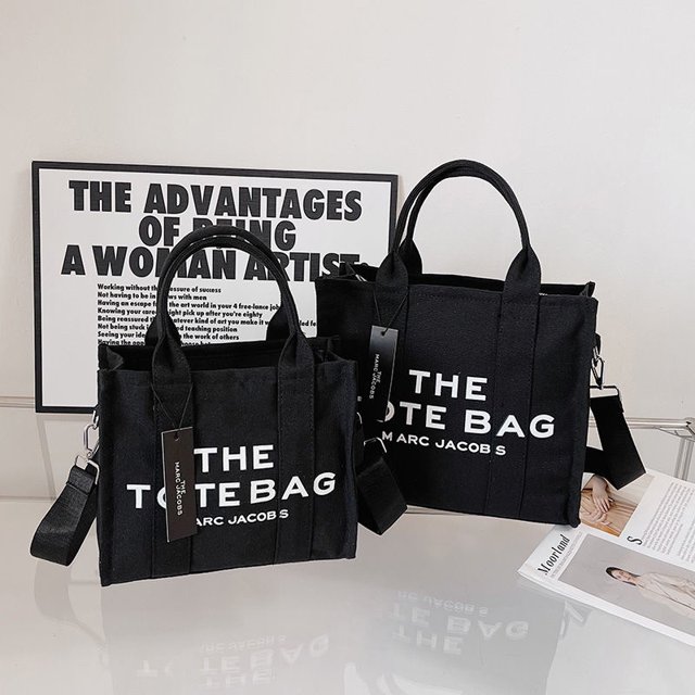 MARC JACOBS The Tote Bag Bolso De Lona Para Mujer Mensajero Casual Todo Combinado De Un Hombro Gao Jiahui unisex