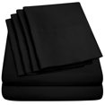 thumbnail image 3 of Hotel Collection Rayon derived from Bamboo Bed Sheet Set - 6 Piece, King, Black, 3 of 6