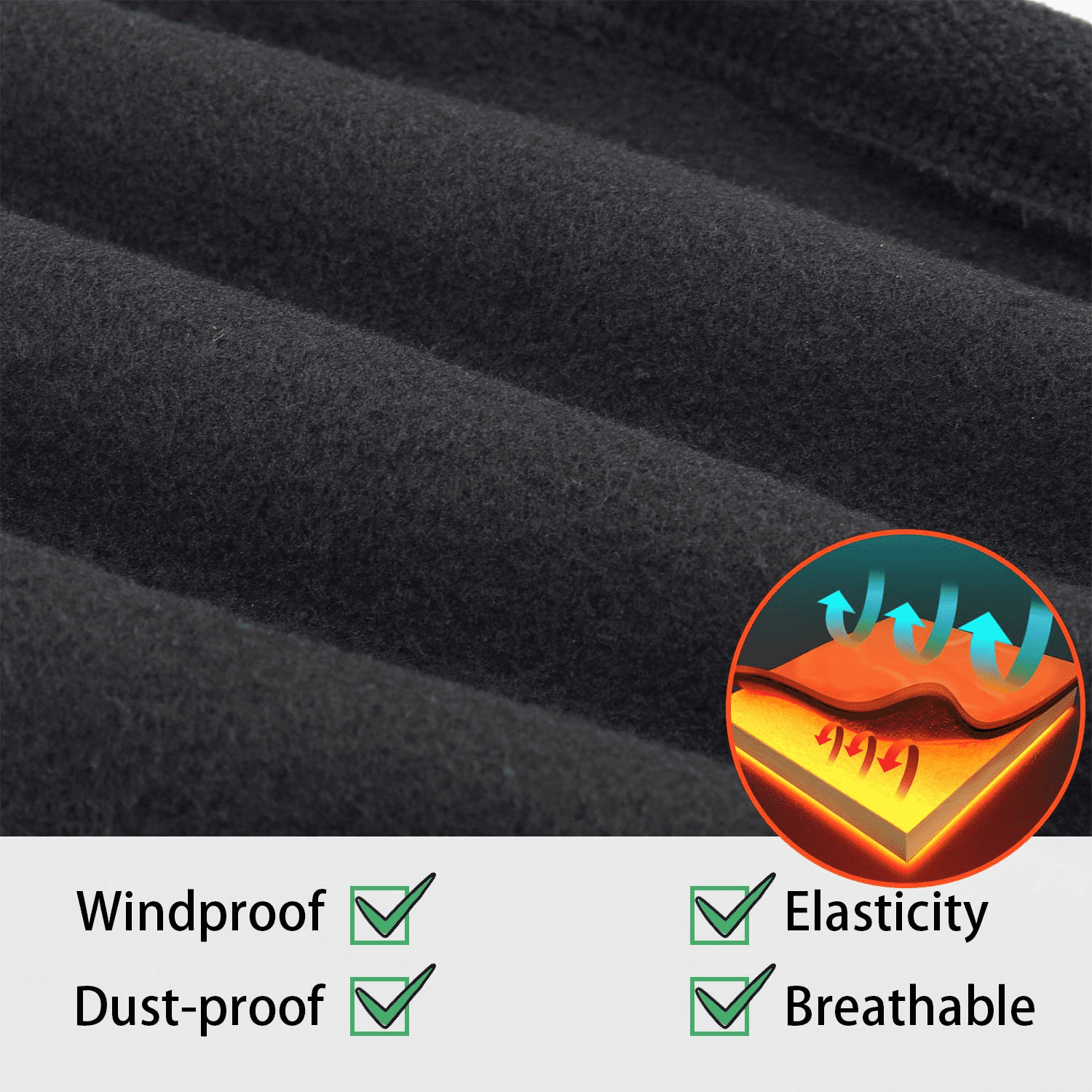 2 Pack Ski Mask Neck Gaiter Face Cover for Men Women Cold Weather Scarf Unisex Black