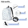 thumbnail image 3 of Disketp Cute Shark Mochila de Lona Estampada, Mochila Escolar de Viaje Ligera para Estudiantes y Portátil-Small, 3 of 5