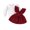 Red, variant on HVOBTTY Toddler Girl's Fall 2 Piece Top Suits Long Sleeve Solid Crew Neck Pleated Mini Skirt Basic School Outfit