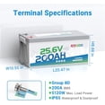 thumbnail image 5 of Redodo 24V 200Ah LiFePO4 Lithium Battery, Built in 200A BMS, Max. 5120Wh Energy, up to 15000 Deep Cycle Lithium Battery, Perfect for Solar Home System, RV, Off Grid, Marine, 5 of 7