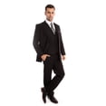 thumbnail image 1 of Mens Suit Three Piece Slim Fit Solid Collar Vest Suits, 1 of 3