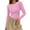 Pink, variant on Women's Autumn Long Sleeved Ribbed Knit Casual Round Neck Slim Fit Seam Basic T Shirt Top Womens Short Sleeve Raglan Tee Handstand Shirt Long Sleeve Long Sleeve Thin T Shirt Women Athletic Top 2 T