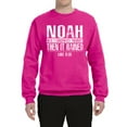 thumbnail image 2 of Wild Bobby Noah Was A Conspiracy Theorist Inspirational/Christian Unisex Crewneck Graphic Sweatshirt, Fuschia, Small, 2 of 5
