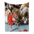 thumbnail image 1 of Cats Soft Flannel Fleece Throw Blanket, Kittens and Mittens Newborns Baby Animals in an Plain Blanket Wood Play Toys, Cozy Plush for Indoor and Outdoor Use, 70" x 90", Multicolor, by Ambesonne, 1 of 6
