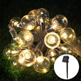thumbnail image 1 of Muyoka Pluokvzr 5 metros 20 LED Luces de cadena solares para exteriores 2 modos Luces de cadena para exteriores Luces de hadas solares impermeables para jardín, patio, cerca, vacaciones, fiestas, deco Muyoka Hogar, 1 of 7