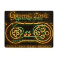 thumbnail image 3 of DouZhe Yellow Neon Cool Handle Gamer Zone Pattern Area Rugs Non-Slip Machine Washable Floor Mat, Neon Cool Handle Game Zone Game Slogan Style Carpet Doormat, 63x48 inches, 3 of 6