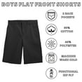 thumbnail image 3 of Boys Flat Front Twill Chino Shorts (Big Boys, Little Boys), 3 of 4