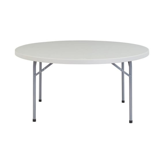 National Public Seating NPS® 60" Heavy Duty Round Folding Table, Speckled Grey