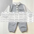 thumbnail image 4 of KPOPLK Toddler Baby Boy Fall Winter Clothes Long Sleeve Button Down Shirt and Pants Set 2 Piece Boy Outfit Sets 9 12 Months 2T 3T 4T Grey Size 18-24 Months, 4 of 9
