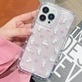 thumbnail image 4 of Compatible with iPhone Case,Cute Kawaii Lovely Rabbit Bunny Flower Floral Clear Camera Lens Protection Silicone Transparent Soft Shockproof Cover Phone Case (White,iPhone 14), 4 of 6