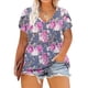thumbnail image 2 of Camisa de manga corta con cuello en V, blusa de manga corta con cuello en V y manga corta para mujer, elegante y moderna, 2 of 2