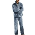 thumbnail image 1 of Gibobby Pijama de algodón mujer Traje de invierno para mujer, ropa para el cálida y de terciopelo Coral fragante pequeño engrosado(Azul,G), 1 of 5
