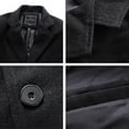 thumbnail image 4 of Mens Trench Coat Lapel Single Breasted Long Peacoat Overcoat_Gift Of G, 4 of 5