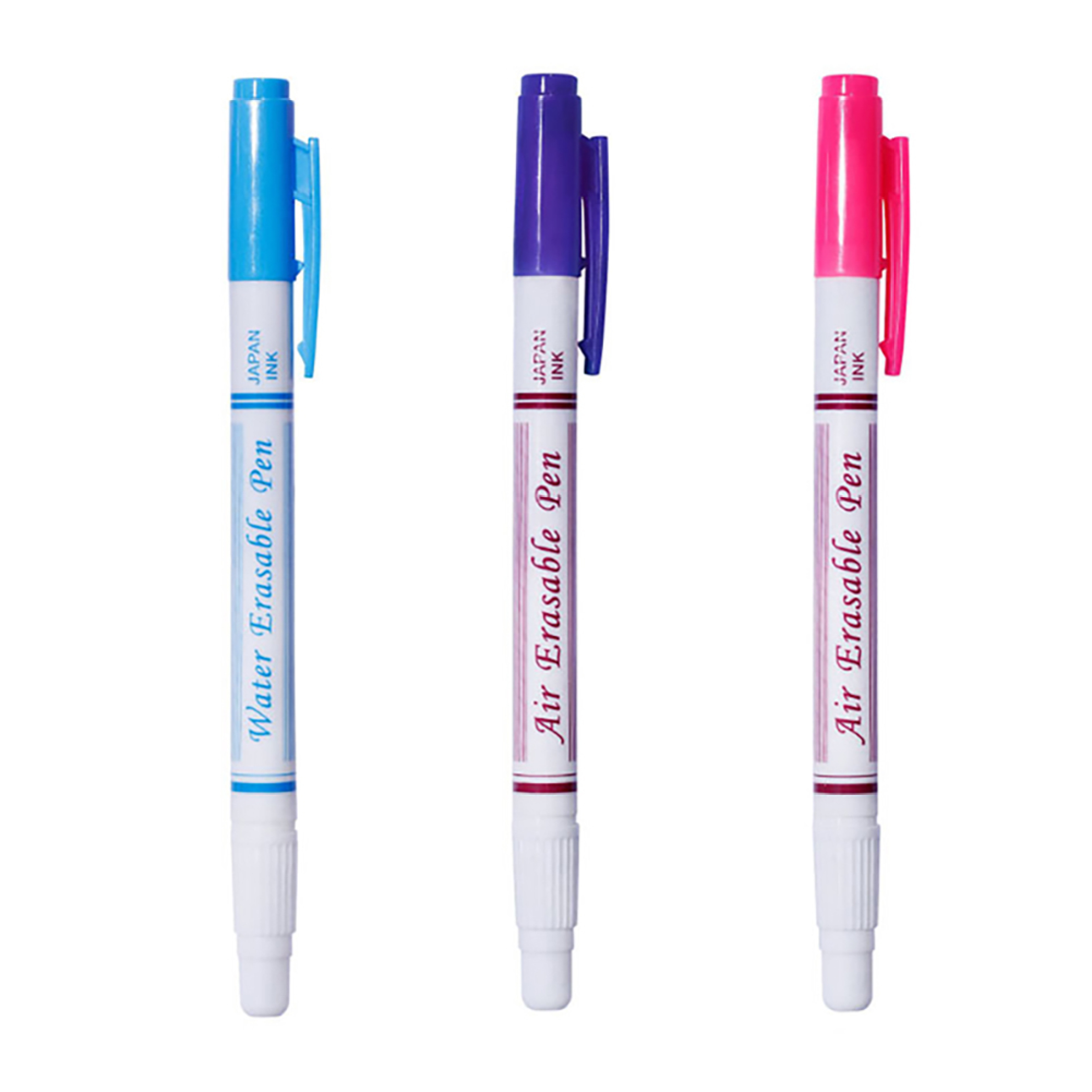 3PCS Washable Handle Erasable Pen Water Soluble Fabric Marker Pen for  Cross-Stitch Erasable Marking Ink