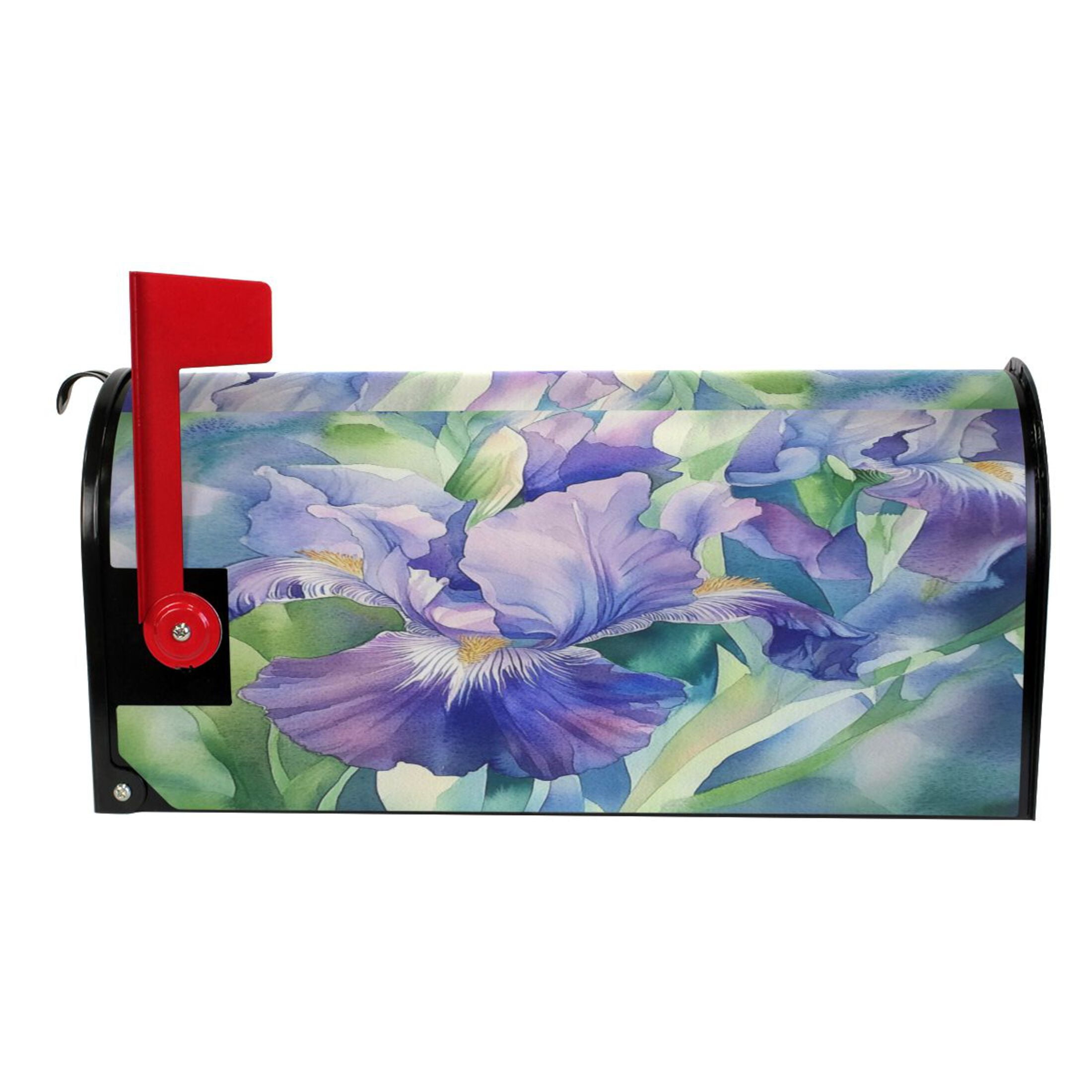 Mailbox Covers Magnetic Large Size 25.4x20.78 in Mailbox Wraps Post for Garden Yard Decor Beautiful Iris Flower