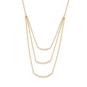 Sole Du Soleil SDS10786NO Lily Collection Womens 18k Yellow Gold Plated Layered Bar Fashion Necklace