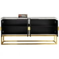 thumbnail image 2 of Meridian Furniture Wood Marbella Sideboard Buffet in Gold and Mirrored Finish, 2 of 4