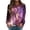Hot Pink, variant on Bibifish Womens Tie Dye Sweatshirt Colorful Printed Crewneck Long Sleeve Sweatshirts Casual Loose Fit Cozy Spring Fall Graphic Pullover Tops