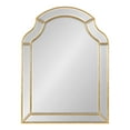 thumbnail image 6 of Kate and Laurel Pinchot Glam Arched Wall Mirror, 24 x 32, Gold, Sophisticated Scalloped Arch Mirror for Wall Decor with Overlay and Dimensional Design, 6 of 8