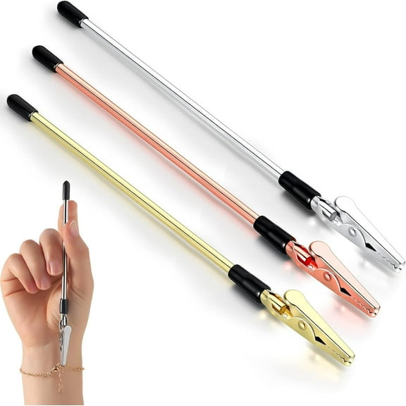 LQQBOX 3 Pieces Bracelet Tool Jewelry Helpers Hand Bracelet Helpers Fastening Tools for Jewelry Watch Clasps Zippers(Gold, Silver, Rose Gold)