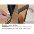 thumbnail image 3 of Funda de silla de computadora de oficina (negro L), universal reemplazable, desmontable, giratoria, escritorio elástico, funda de sillón de jefe, pantuflas, 3 of 5
