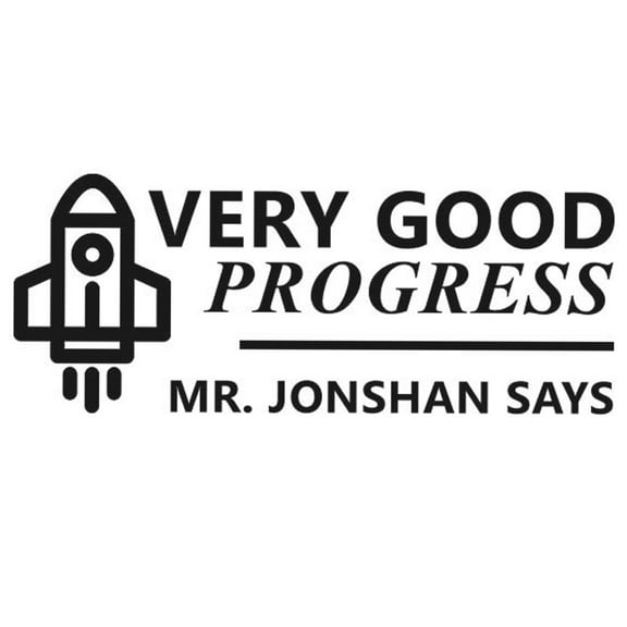 Printtoo Personalized Teachers&nbsp;Stamp Very Good Progress Teachers Name Self-Inking Rubber Stamp Motivational Message For Students School Classroom & Homework Supplies,Black - 47 x 20 mm