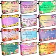 thumbnail image 1 of Bolsa de cosméticos Chunful, 22 x 12 x 4 cm, inspirador versículo bíblico, 12 unidades, 1 of 7