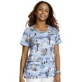 thumbnail image 4 of Tooniforms Scrubs Top For Women V-Neck Print TF633, 4 of 7