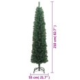 thumbnail image 4 of vidaXL Arbre de Noël Artificiel Mince avec Support Vert 210 cm PVC, 4 of 4