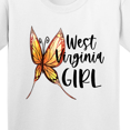 thumbnail image 4 of Inktastic West Virginia Girl Butterfly Youth T-Shirt, 4 of 5