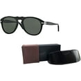 thumbnail image 2 of Persol PO0649 95/31 52MM Black/Green Pilot Sunglasses for Men + BUNDLE With Designer iWear Complimentary Eyewear Kit, 2 of 4