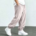 thumbnail image 4 of JIA JIA SHUANG Kids Corduroy Pants Fall Winter Drawstring Elastic Waist Trousers Casual Plain Loose Fit Cinch Bottoms Pants(Gray,9-10 Years), 4 of 6
