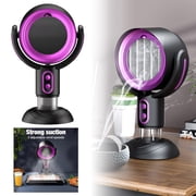 CJiaWei Black And Purple Mini Range Hood Portable Range Hood With Detachable Filter And Oil Collection Cup Desktop Range Hood Suitable For Indoor Camping Travel Home