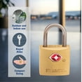 thumbnail image 3 of Brinks Solid Brass 22mm TSA Travel Keyed Padlock with 1/2in Shackle, 2 pack, 3 of 10