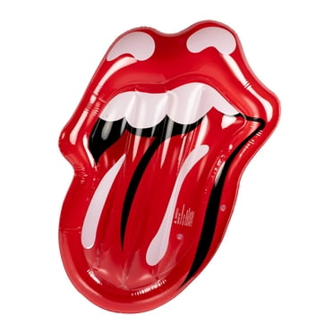 Rolling Stones 48" x 75" Inflatable Swim Tube Mouth Pool Raft Float, Adult Unisex