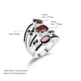thumbnail image 6 of Natural Garnet Statement Ring, Birthstone Gemstone Ring in 925 Sterling Silver, 6 of 7