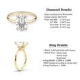 thumbnail image 6 of Cora Jewellery 1.32CT Oval Moissanite Engagement Ring for Women, Hidden Halo Ring, 14K Yellow Gold, 6 of 7