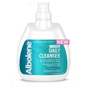 Albolene Daily Face Wash, Moisturizing Face Cleanser and Makeup Remover with Hyaluronic Acid, 10 fl oz