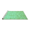 thumbnail image 2 of Ahgly Company Machine Washable Indoor Rectangle Oriental Turquoise Blue Traditional Area Rugs, 7' x 9', 2 of 4