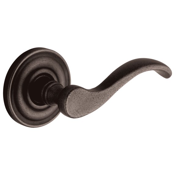 Baldwin 5455V.RMR Individual Wave Estate Lever without Rosettes, Distressed Oil Rubbed Bronze