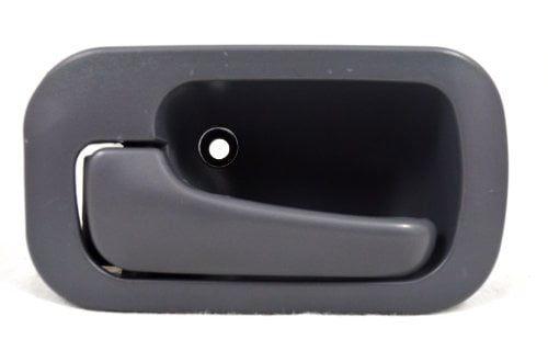4-Door Sedan Inside Interior Inner Door Handle with Power Window Switch Hole Passenger Side Front Gray Housing with Chrome Lever PT Auto Warehouse HO-2579MGFR1