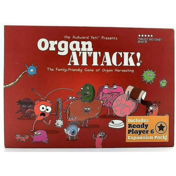 Organ attack family card game for 2-6 strawberry bear players