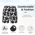thumbnail image 3 of Naloa Panda Print Men Swim Trunks with Compression Liner ,Board Shorts,Men's Swim Shorts with Drawstring and Elastic Waistband-Medium, 3 of 6
