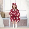 thumbnail image 7 of BZSMCE Wearable Blanket Hoodie Fashion Santa’s Ho-ho-happy Blast Home Wear, 7 of 7
